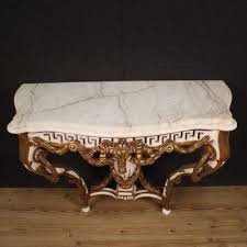 Louis Xv Console With Marble Top 1980s