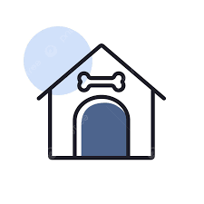 Isolated Vector Icon Of A Dog House A