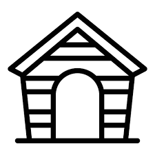 Dog House Icon Outline Vector Pet