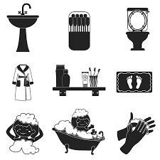 Bathroom Amenities Icon Set