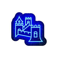 China Icon Midnight Blue Neon Tower