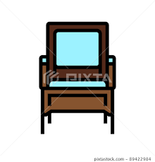 Rattan Patio Chair Color Icon Vector