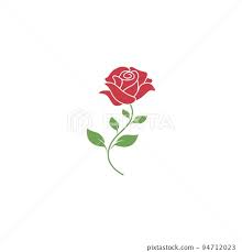 Red Roses Icon Design Ilration