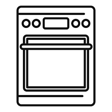 Hot Oven Icon Outline Vector Electric