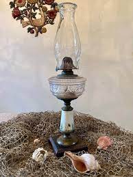 Pattern Glass Oil Lamp Circa 1870