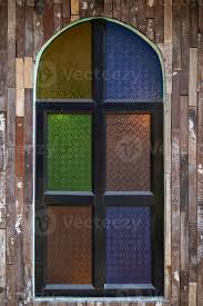 Retro Style Wooden Windows Use Stained