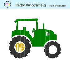 Tractor Monogram Svg Tractor Svg