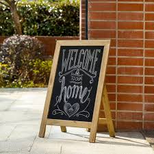 Glitzhome Farmhouse Wood Chalkboard Hanging Or Standing Decor Brown