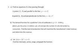 Find An Equation Of A Line Passing
