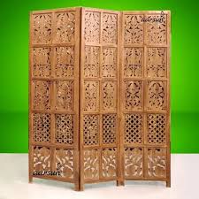 Brown Mango Wood Wooden Partition Room