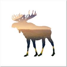 Moose Art Forest Elk Deer Nature Canada