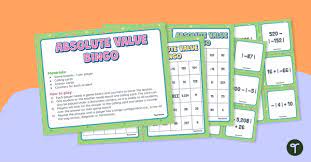 Absolute Value Bingo Teach Starter