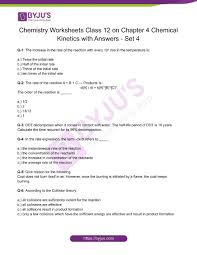 Class 12 Chemistry Worksheet On Chapter