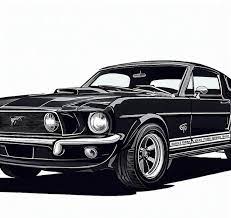 Us Muscle Car Vector Ilration Image
