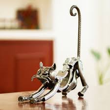 Handcrafted Recycled Metal Cat