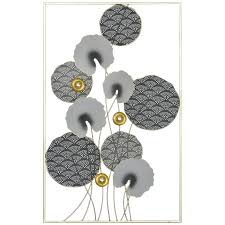 Homcom 3d Metal Wall Art Modern Lotus