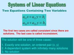 Ppt Systems Of Linear Equations