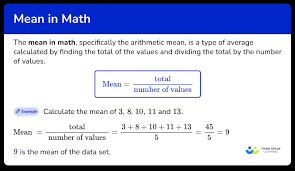 Mean In Math Math Steps Examples