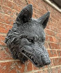 Wolf Head Wall Hanging Plaque Ornament