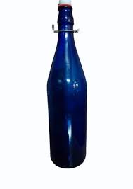 500 Ml Blue Glass Water Bottle