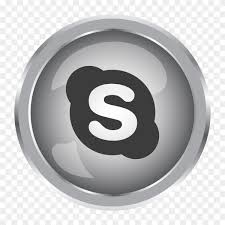 Silver Skype Icon With Round Icon On