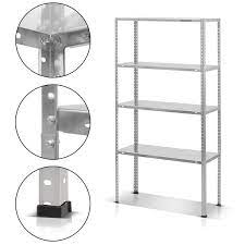 Stahlwerk Metal Shelf With 4 Shelves Made Of Galvanized Steel Loadable Up To 120 Kg Steel Shelf For Cellar Garage Work Or Storage Room