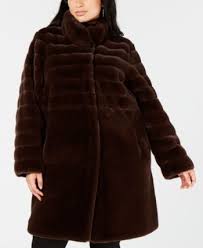 New York Plus Size Faux Fur Coat Jones