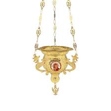 Gold Plated Hanging Oil Vigil