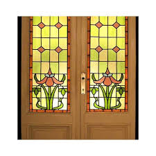 Flower Stained Glass Doors