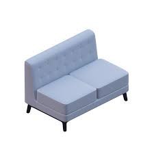 Armless Sofa 3d Icon In Png