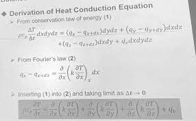 Heat Conduction Equation Derivation