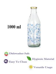 Milk Bottle Metal Metal Cap 1000ml