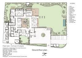 Courtyard House Plans Clubhouse Design