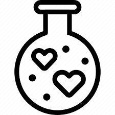 Flask Formula Heart Love Potion
