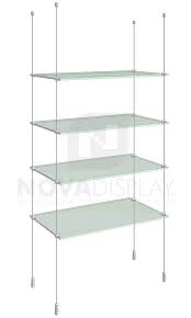 Cable Suspended Glass Shelving Kit With