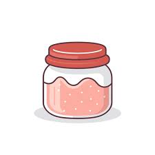 Vector Flat Icon A Glass Jar With A