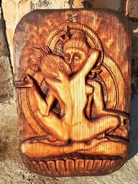 Indian Wood Panels Tantra Wooden Hand