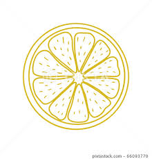 Lemon Icon Yellow Isolated Outline
