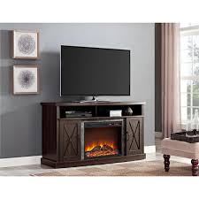 Yucca 53 5 In Freestanding Electric Fireplace Tv Stand In Espresso For Tvs Up To 60 In