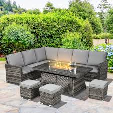 9 Seater Pe Rattan Garden Furniture Set