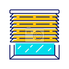 Venetian Blinds Color Icon House And