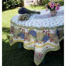 Oval Table Cover With Countryside