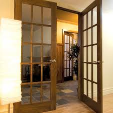 Verona Home Design Wood 2 Panel Natural Interior French Door