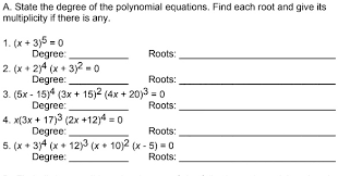 The Degree Of The Polynomial Equations