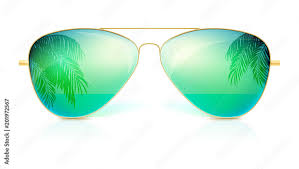Realistic Sunglasses Classic Shape In