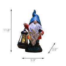 Solar Powered Gnome Lantern Decor