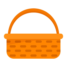 Garden Basket Icon Flat Ilration Of