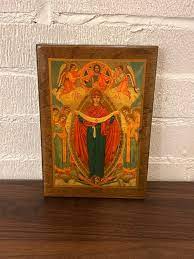 Wood Icon Patronage Of Mother Of God