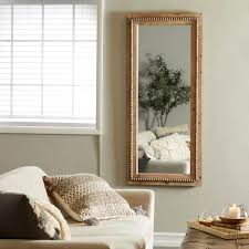 Rectangle Framed Brown Wall Mirror