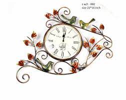 Multicolor Wall Clock Iron Handicraft